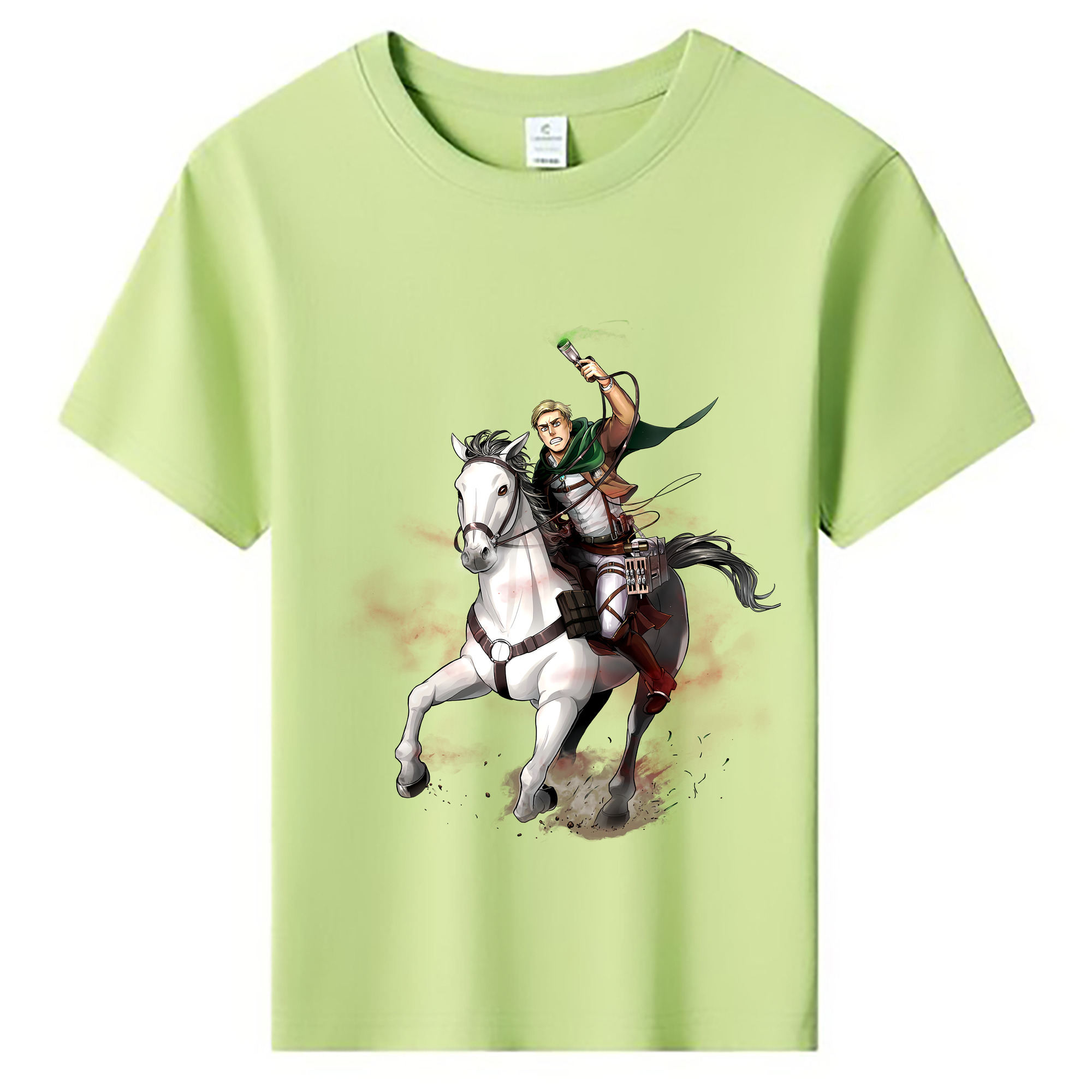（画像用） 進撃の巨人 エルヴィン・スミス Attack on Titan Erwin Smith 綿100％キッズTシャツ（フロントプリント）